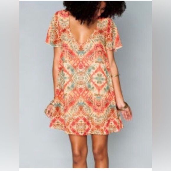 Show Me Your Mumu Women's Kylie Aztec Dress Bohemian Hippie Mini Size Small - Picture 3 of 9